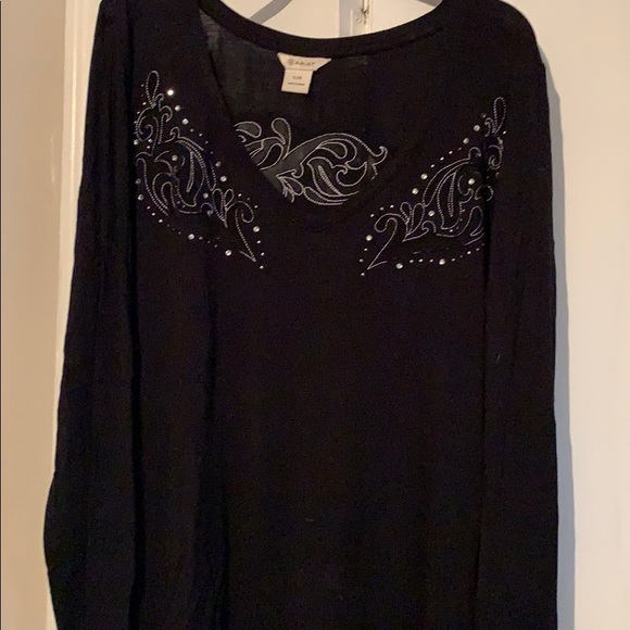Ariat long sleeve black shirt like new. - Picture 4 of 7